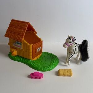 1993 Littlest Pet Shop Baby Zebra set - Missing mouse